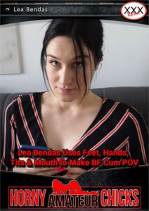 Lea Bendas Uses Feet, Hands, Tits & Mouth to Make BF Cum POV
