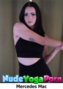 Mercedes does yoga, strips slowly, stretches her perfect body, and finally fingers her pussy to a screaming orgasm