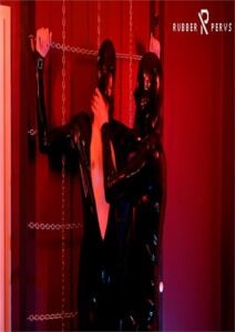 Slave Girl in Latex Catsuit in Electro-Shock-Heels